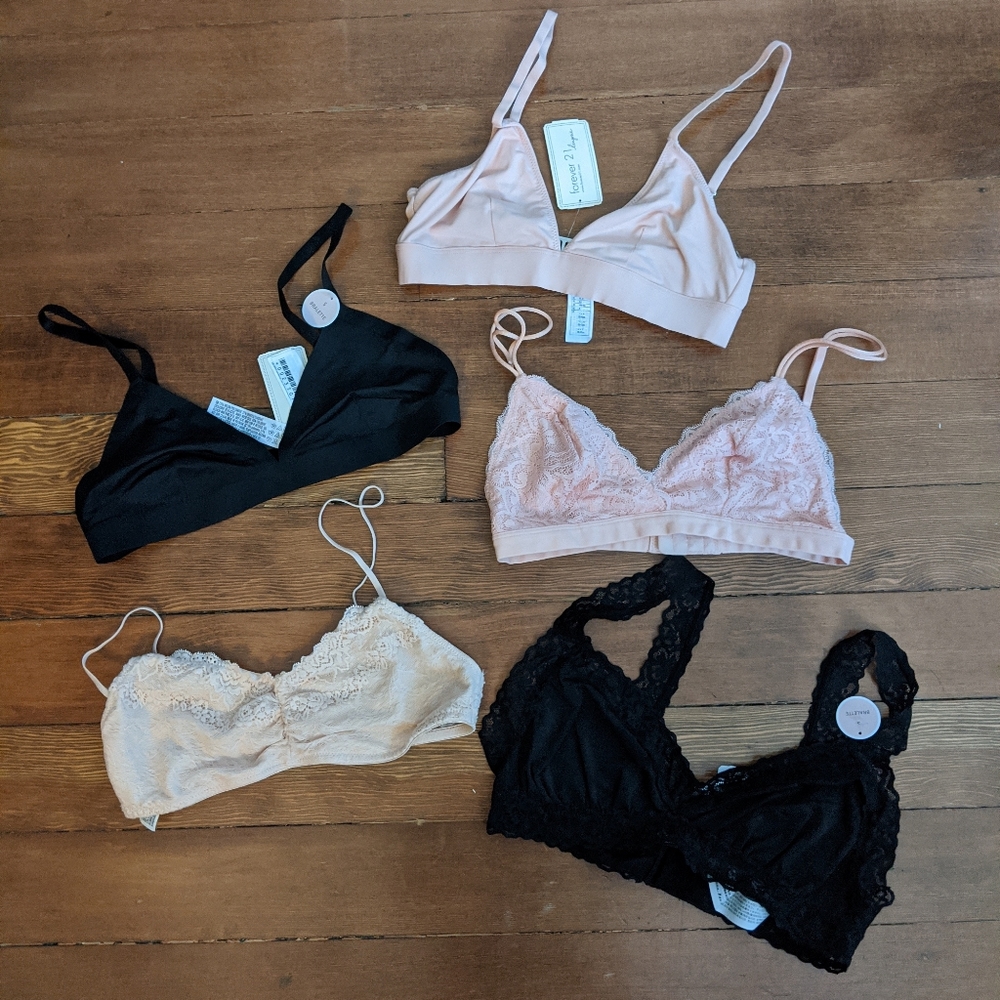Forever 21 lot of five bras bralettes new